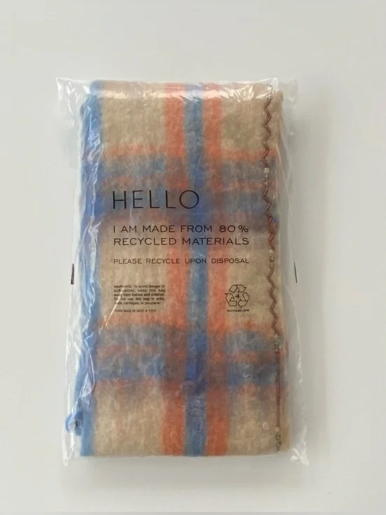 Free People Highland Plaid Scarf, Skinny Plaid Scarf, Color: Ivory-Combo - Picture 6 of 7